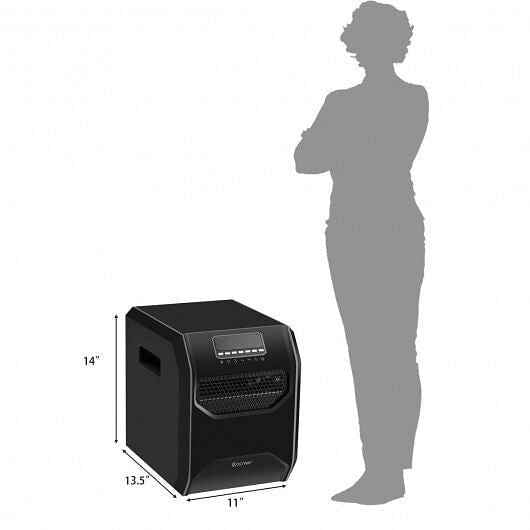 12 H Timer LED Remote Control Portable Electric Space Heater - One click