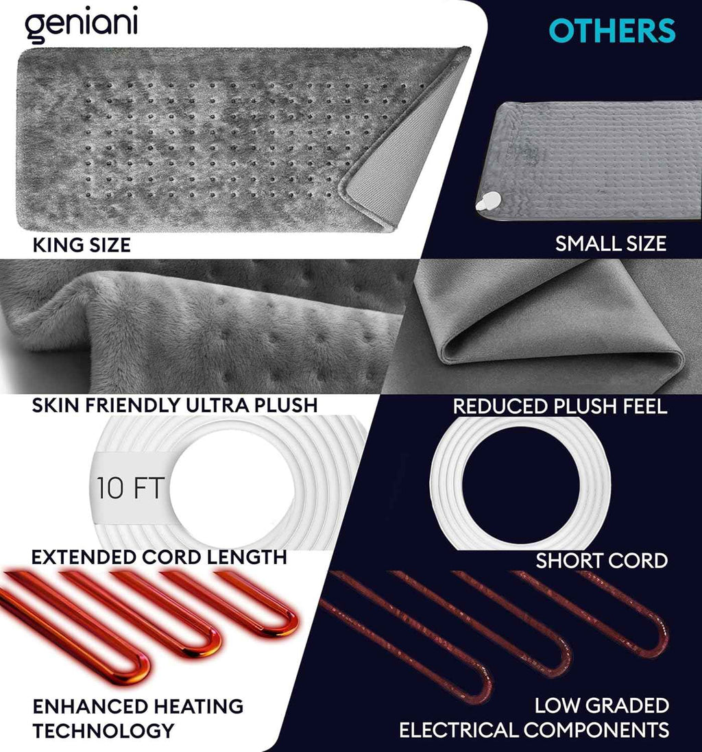 Heating Pad XL, Double-sided, Tabby Gray