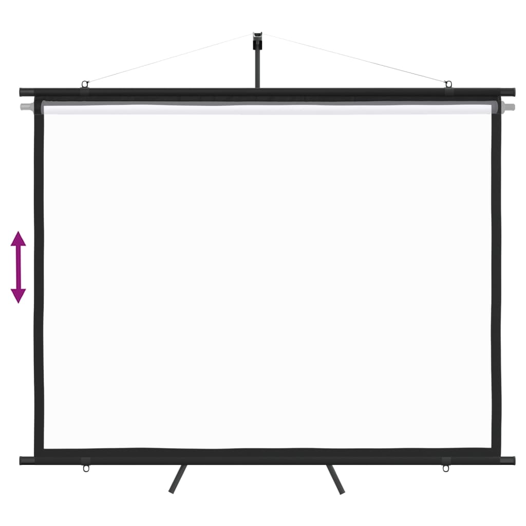 vidaXL projection screen Home Theater Screen Pull-down Projector Screen 4:3 - One click