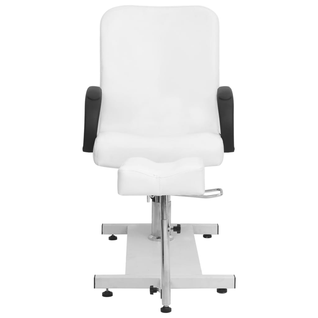 vidaXL Massage Chair with Footrest White 50"x23.6"x38.6" Faux Leather - One click