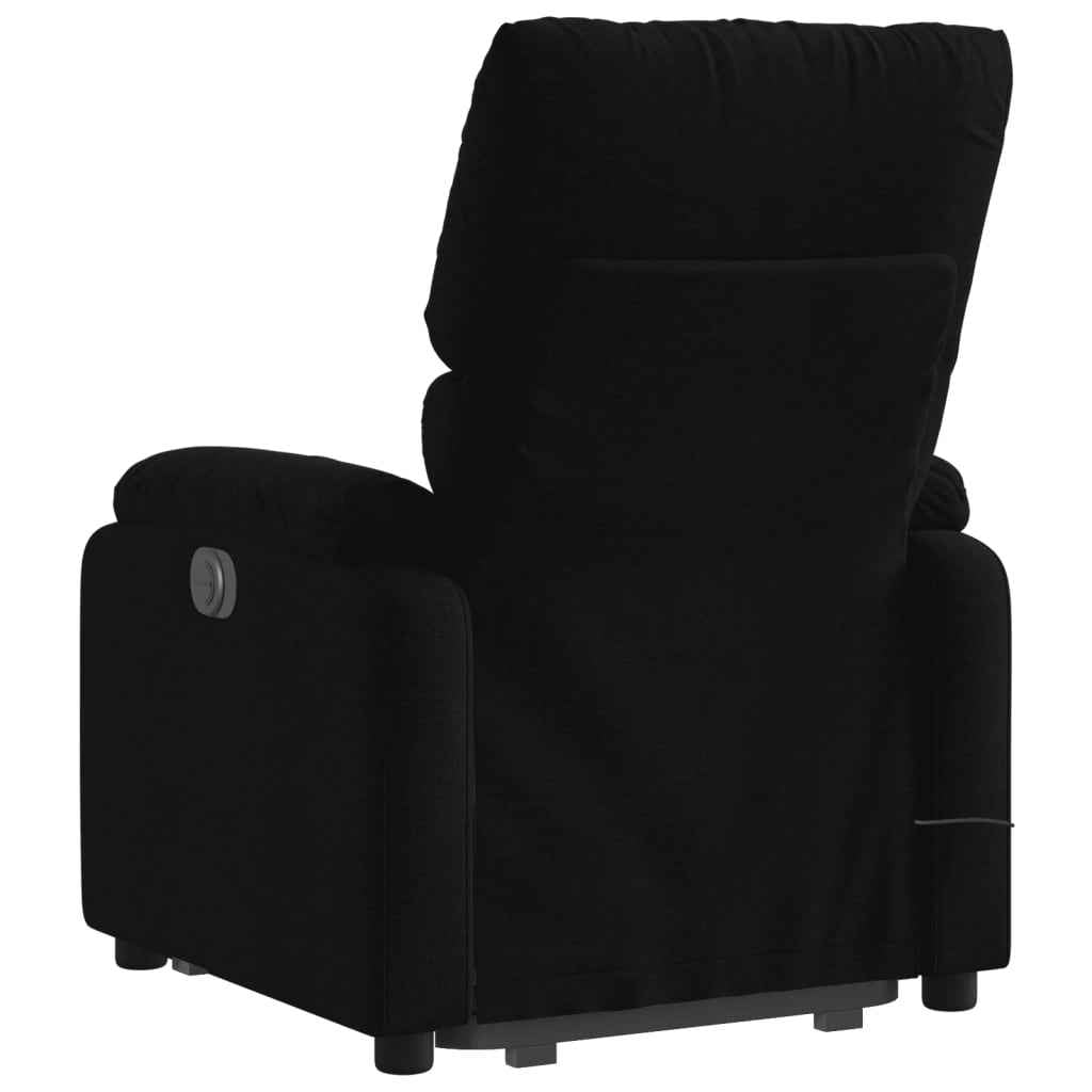 vidaXL Stand up Massage Recliner Chair Black Fabric