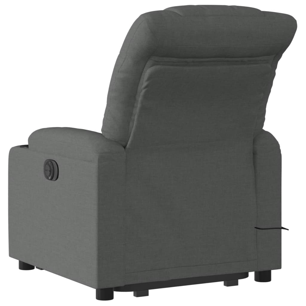 vidaXL Stand up Massage Recliner Chair Dark Gray Fabric - One click