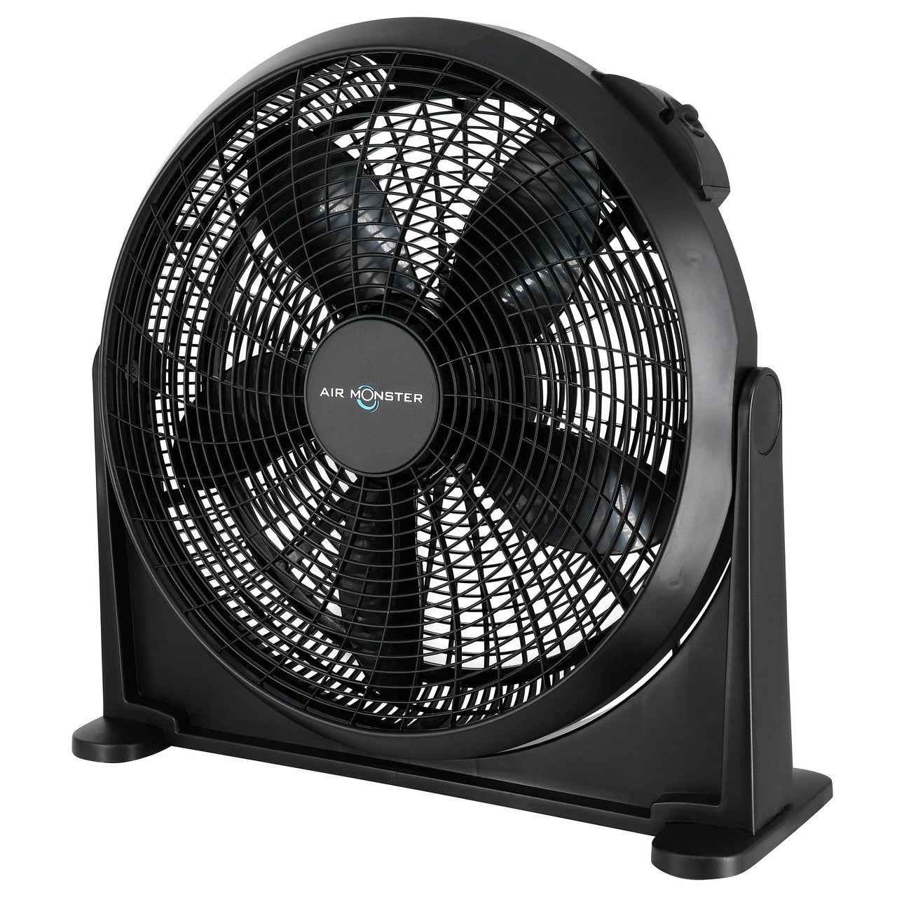 Air Monster 20 Inch Air Circulator Wall Mountable 3 Speed Fan in Black - One click