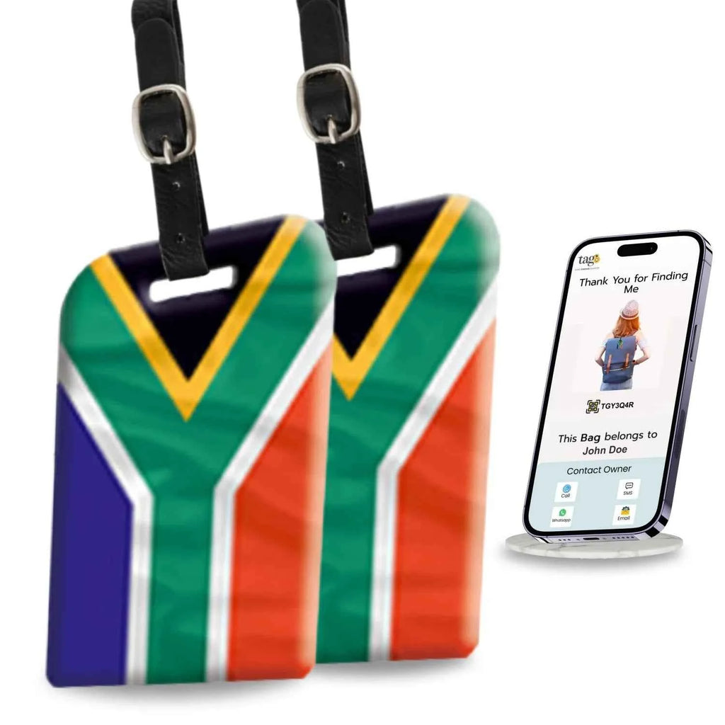 Smart Bag Security Tag -  SouthAfrica Flag [Pack 2]