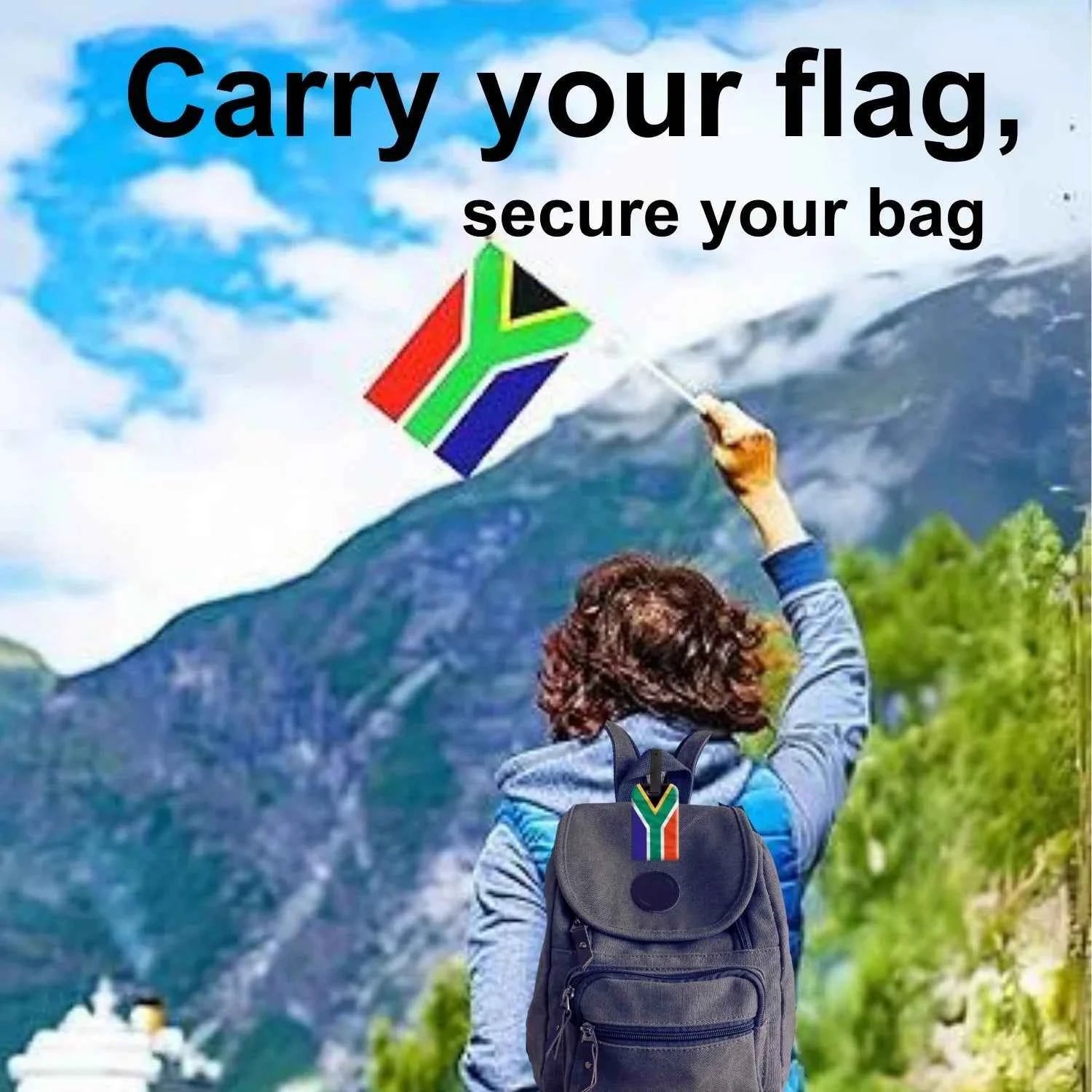 Smart Bag Security Tag -  SouthAfrica Flag [Pack 2]