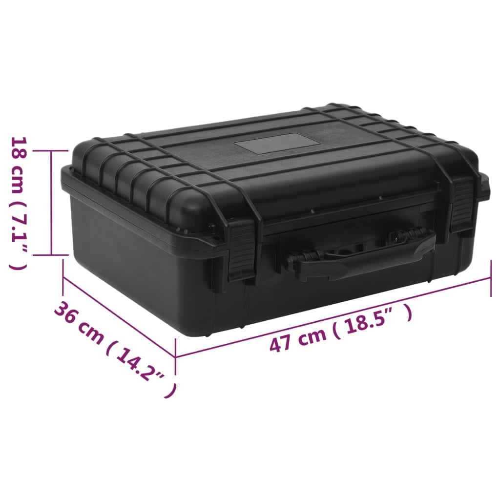 vidaXL Equipment Case Protective Hard Carry Case Portable Camera Case Black - One click
