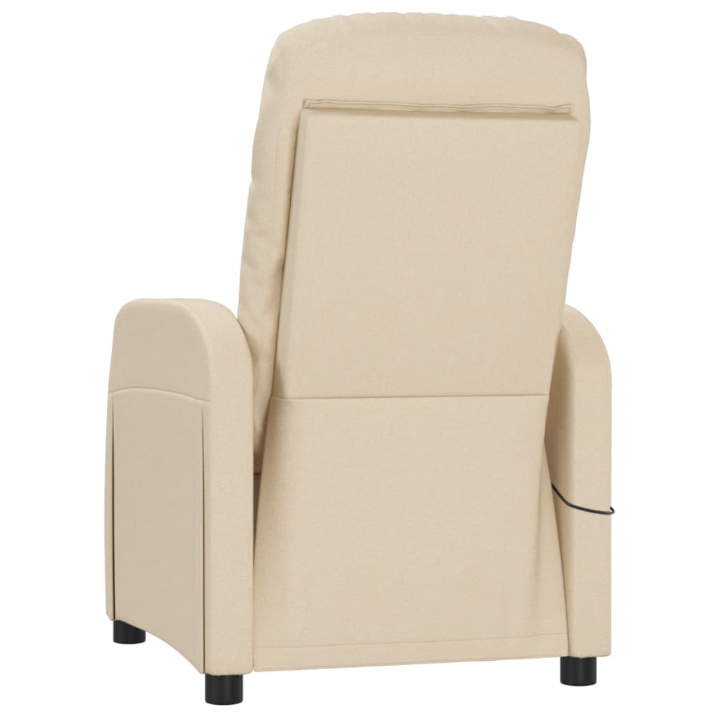 vidaXL Massage Chair Cream Fabric - One click